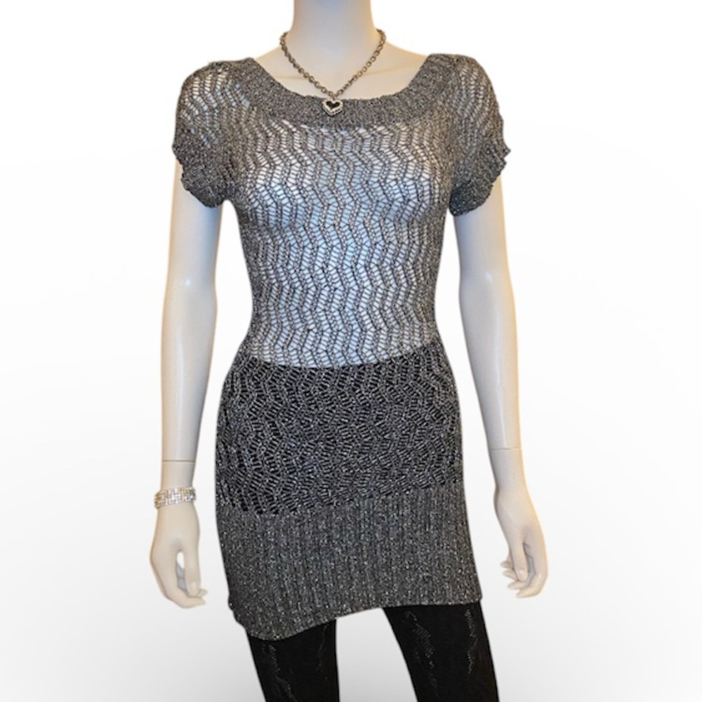 Kouture by Kimora- Metallic Sweater Dress.